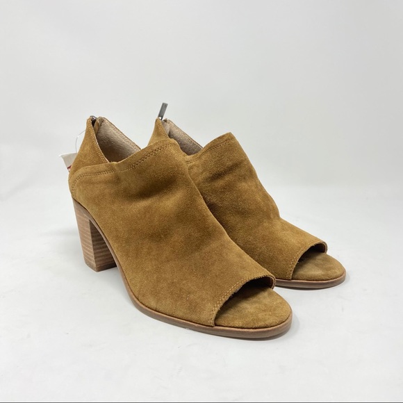 lucky peep toe booties